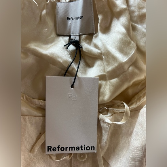 Reformation Evy Linen & Silk Corset Top - Picture 5 of 9